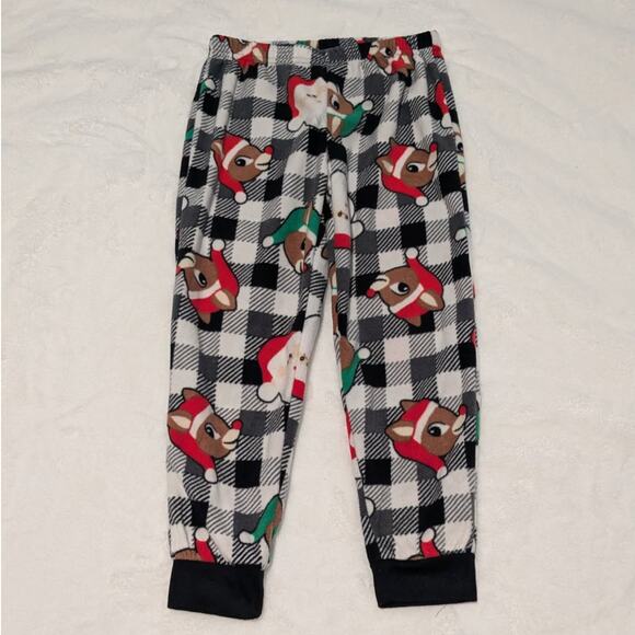 no brand Other - Black Plaid Christmas Sleepwear Kid's Pants Size S (6/6X)